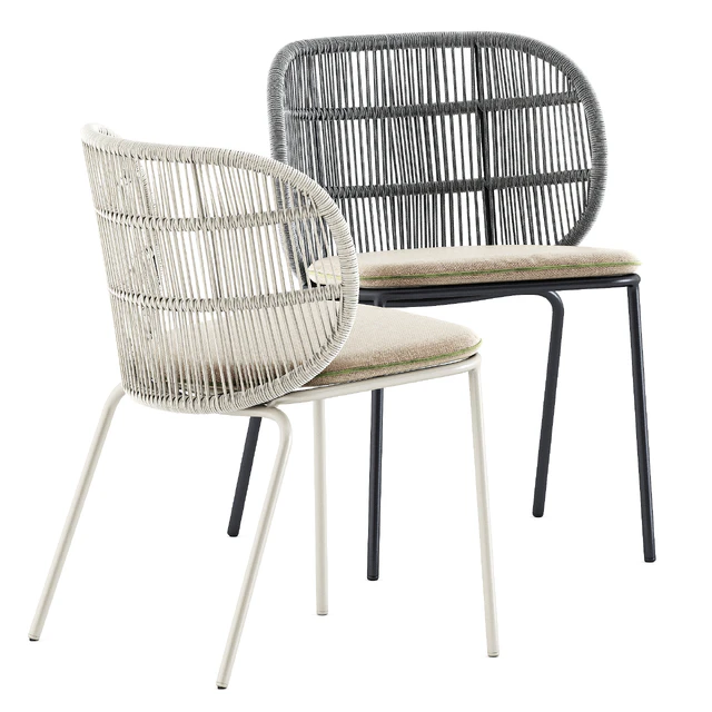Kodo dining chairs by Vincent Sheppard and Fiore Outdoor table by bebitalia — Скачать