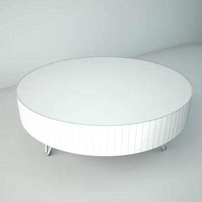 Salvaged Round Pinwheel Coffee Table — Ver 6