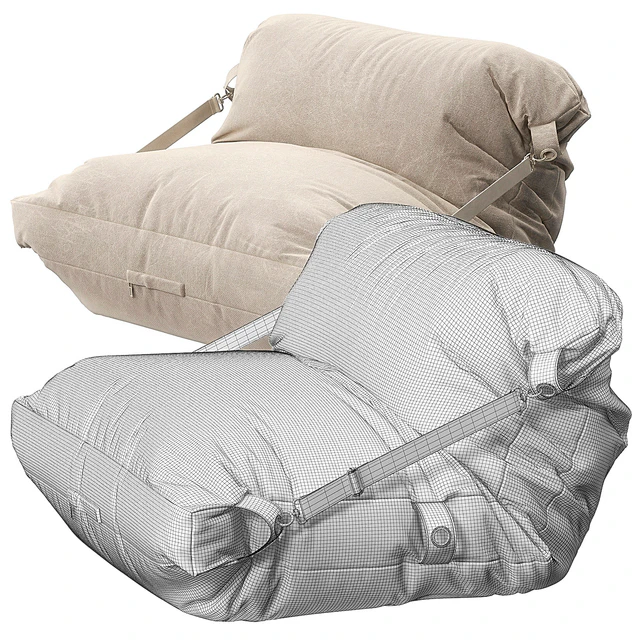 Adjustable Grey Bean Bag Chair bu Crate&Barrel kids — Скачать