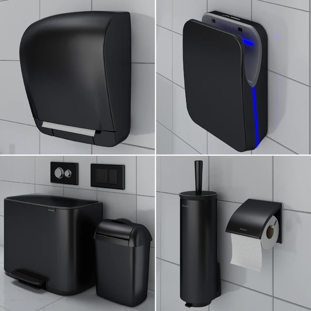 Аксессуары для санузла set 72 black (Jofel, Brabantia, Satino Black, BXG, Katrin, Viega) — Скачать