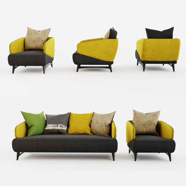 Roche Bobois Aries seat sofa & armchair — Скачать