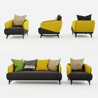 Roche Bobois Aries seat sofa & armchair — Вид 3