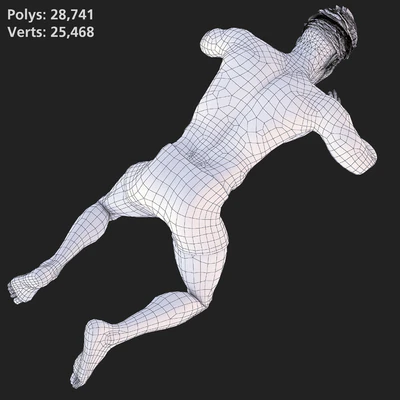 Man with Swimming Pose — Вид 5