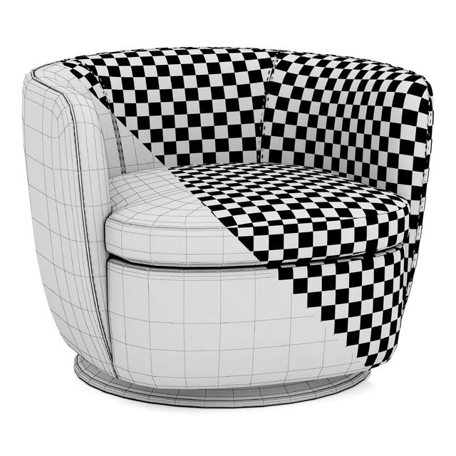 Restoration Hardware Klein Leather Swivel Chair — Descargar