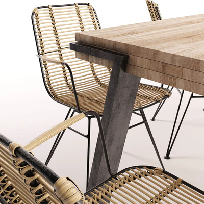 DISSET Table &amp; Ashanti chair — Ver 3