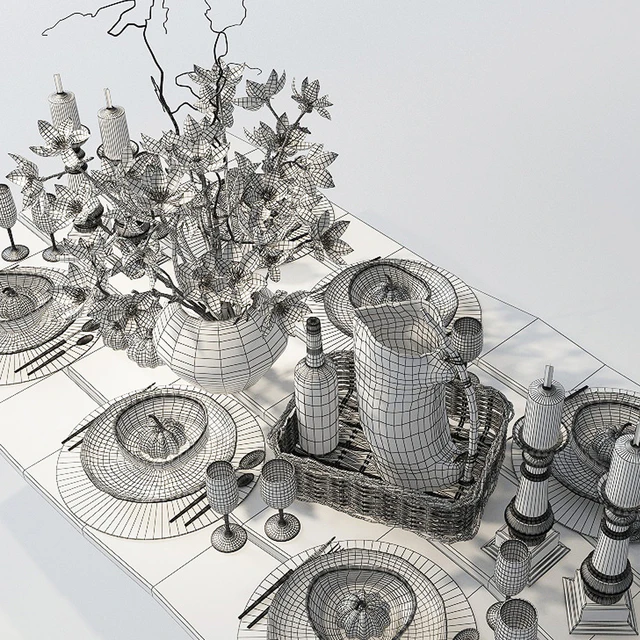 Table setting with magnolias — Descargar