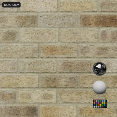 dragfaced running bond brick wall texture tan — Вид 5
