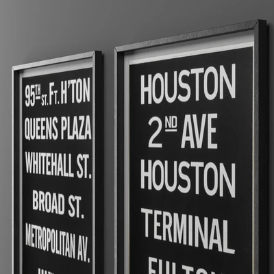 RH SUBWAY SIGN ART SET — Ver 3