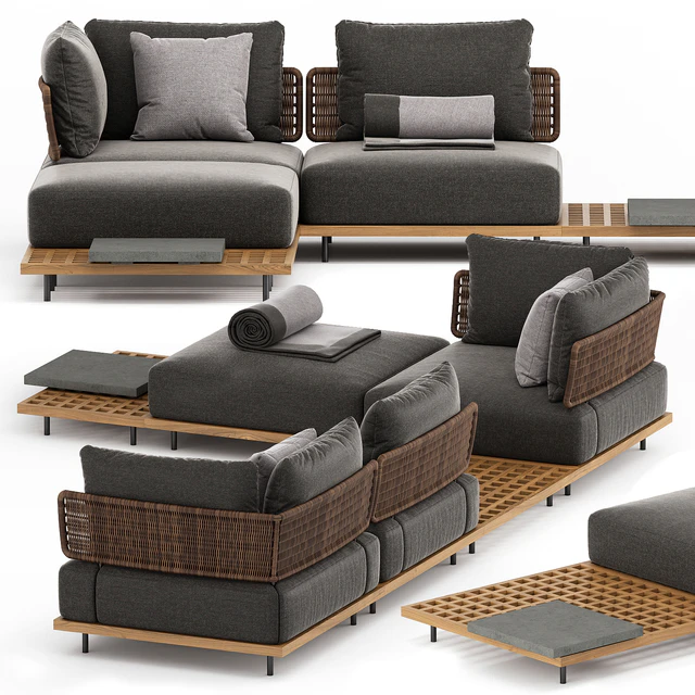 QUADRADO OUTDOOR SOFA SET2 by Minotti — Скачать