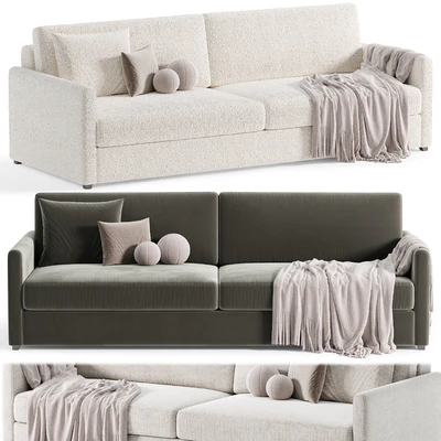 MALEA COGNAC BROWN VELVET SOFA By CB2 — Ver 6