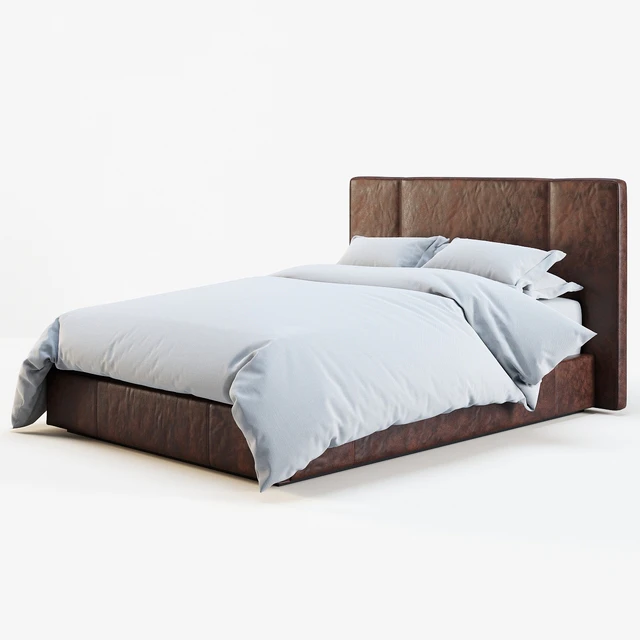 RH leather platform bed — Descargar