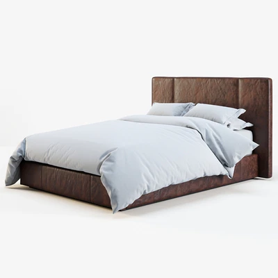 RH leather platform bed — Ver 1