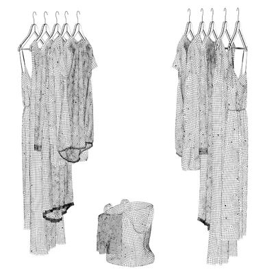 Clothes on hangers and linen basket — Ver 3