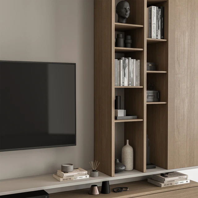 TV Wall Wooden - Set 107 — Скачать