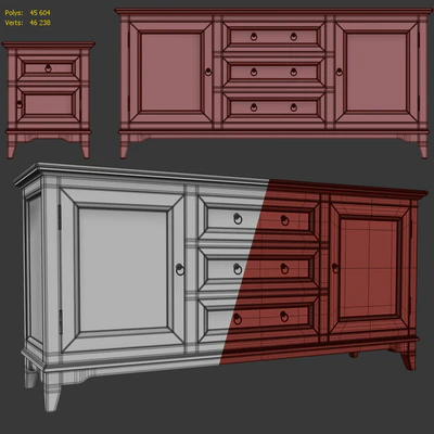 Комод и тумба прикроватная Esquisse. Sideboard, nightstand by Country Corner — Вид 5