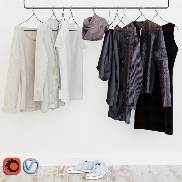 Wardrobe in the Scandinavian interior — Descargar