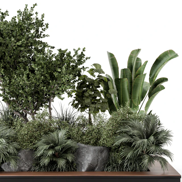 Outdoor Garden set bush and Tree - Garden Set 637 — Скачать