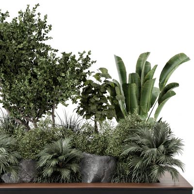 Outdoor Garden set bush and Tree - Garden Set 637 — Вид 7