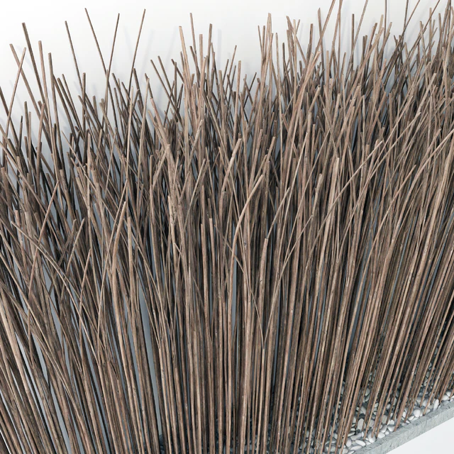 Screen long wood thin dry branch pebble n2 / Ширма длинная из тонких сухих веток №2 — Скачать