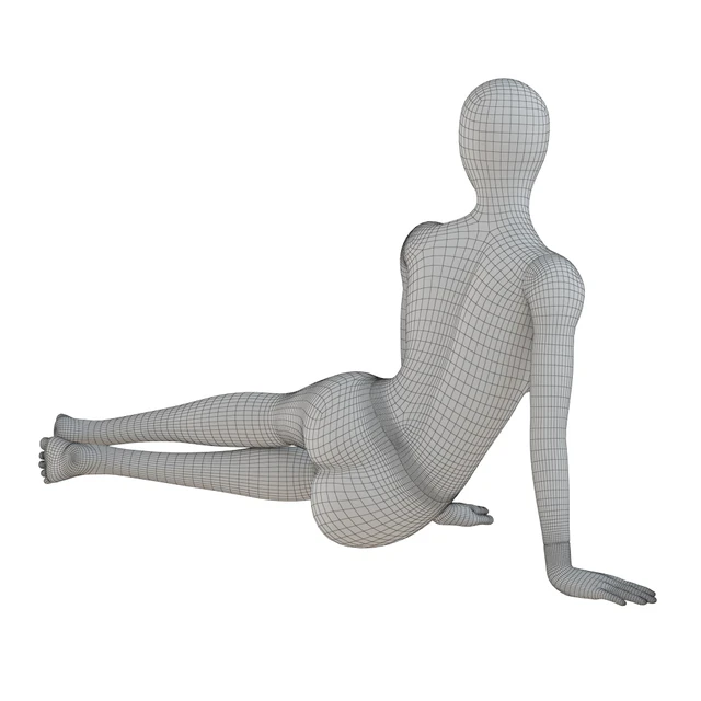 Black female mannequin in a lying pose 51 — Скачать