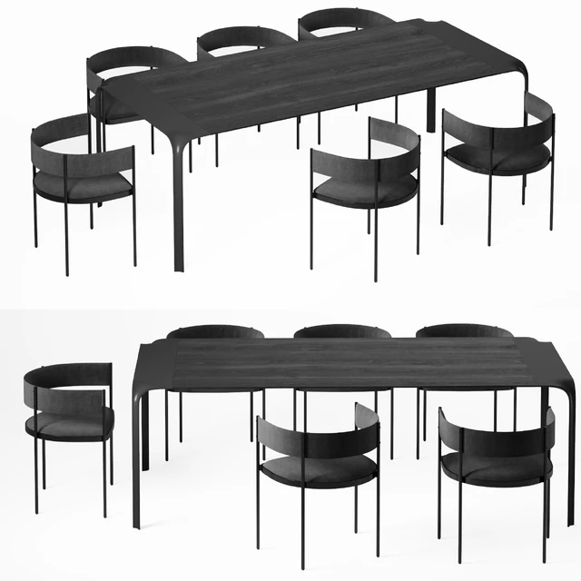 Brasilia table and Era Chair. living divani. — Скачать