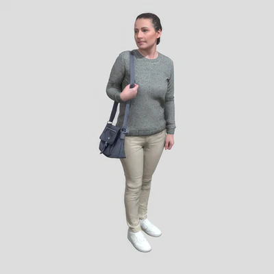standing and looking back woman 0704096 — скачать