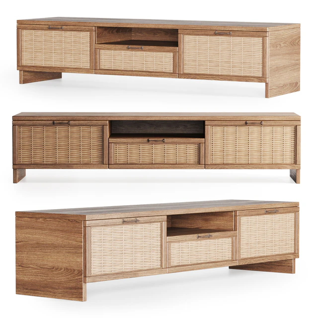 Консоль под телевизор / Wooden tv console — Скачать