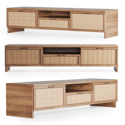 Консоль под телевизор / Wooden tv console — Вид 1