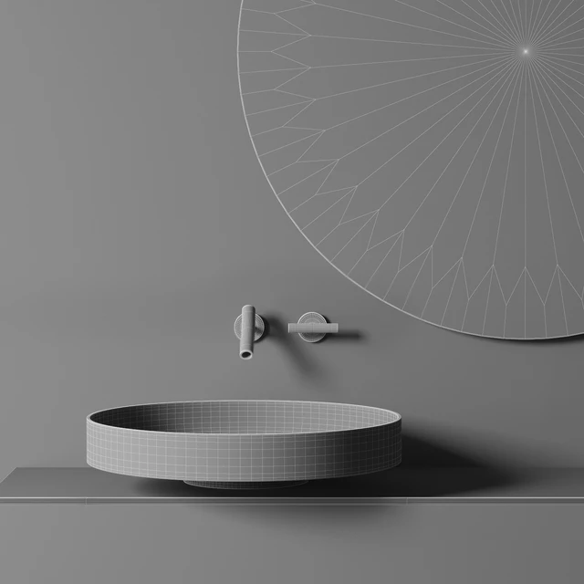 Furniture for washbasin Falper Eccentrico — Descargar