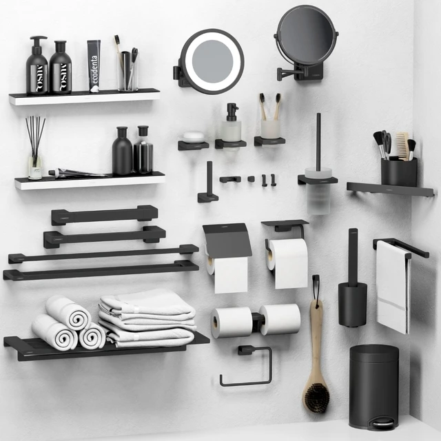 Hansgrohe set of bathroom accessories and decor — Descargar