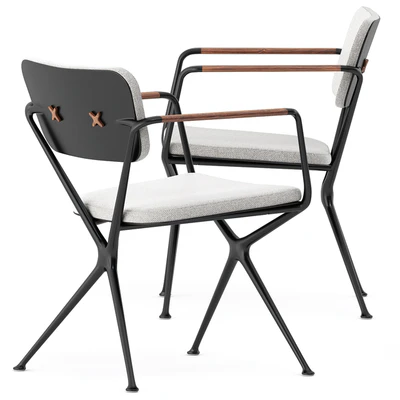 EXES CHAIR and CONIX Oval Table and CONIX Table by Royal Botania — Ver 4