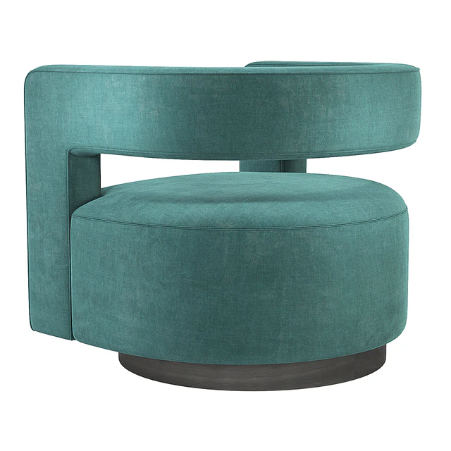 Restoration Hardware Drew Curved Swivel Chair RH — Descargar