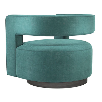 Restoration Hardware Drew Curved Swivel Chair RH — Ver 6