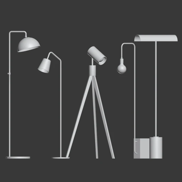 CB2 - 5 Floor Lamps Set 3 — Скачать