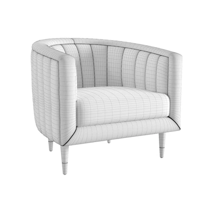 Fluted Juno Velvet Occasional Chair — Ver 5