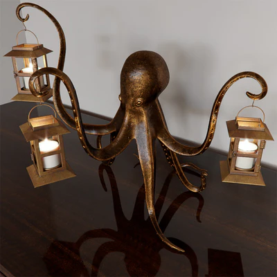 candlestick Aardvark Octopus Lantern — Ver 3
