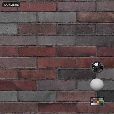 dragfaced running bond brick wall texture multicolored — Вид 5