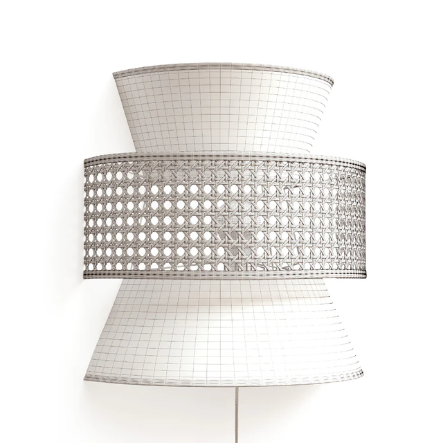 Wicker rattan wall lamp DOLKIE — Descargar