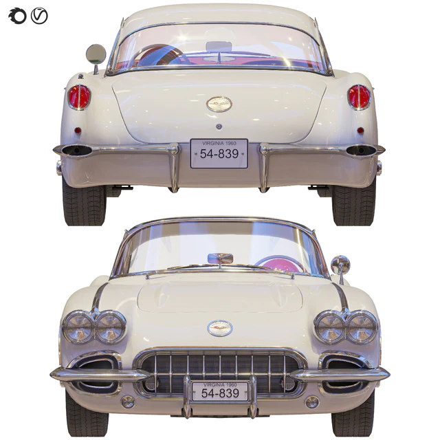 Chevrolet Сorvette Coupe 1960 с крышей — Скачать