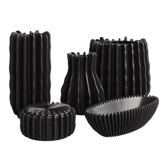 Stoneware vase, plant pot, bowl and candle holder set H&M Home — Descargar