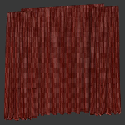 Two-tone curtains with tulle. — Ver 5