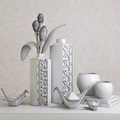 Global Views Bezel Vase-Ink Large — Ver 3