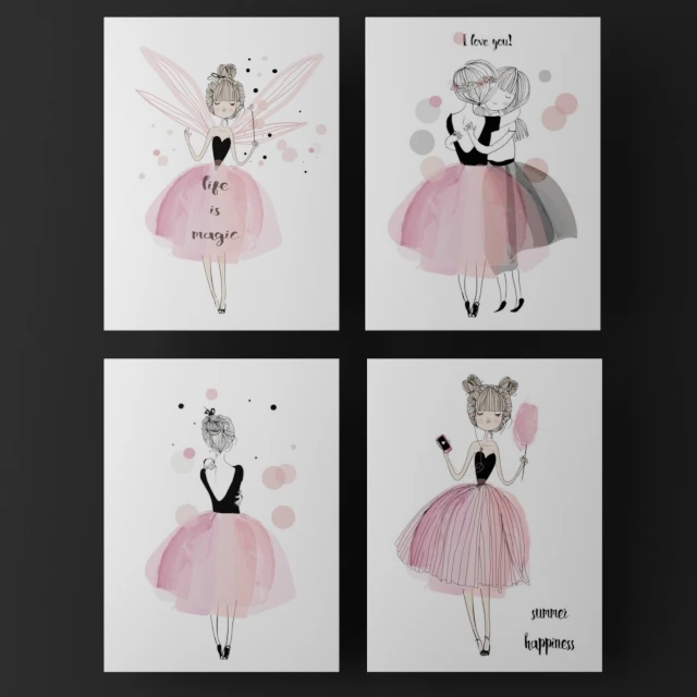 Posters for children fairy girls — Descargar