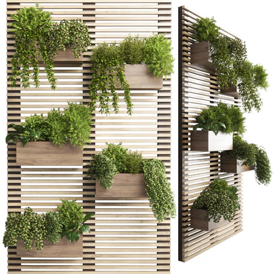 Indoor plant-plant stand wood vase 03 — Ver 1