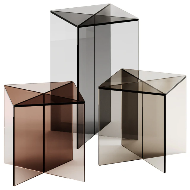 Exenza LIFT X Square glass coffee tables — Скачать