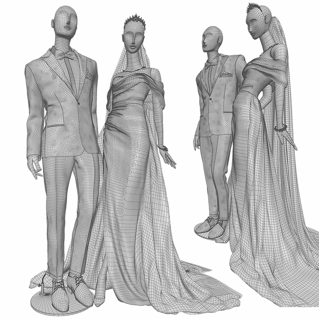 Wedding clothes on mannequins 001 — Descargar