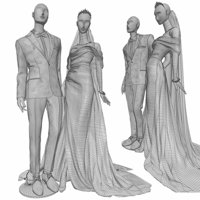 Wedding clothes on mannequins 001 — Ver 7