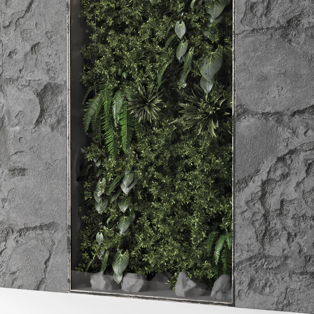 Indoor Wall Vertical Garden Behind the Glass - Set 698 — Descargar