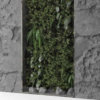 Indoor Wall Vertical Garden Behind the Glass - Set 698 — Ver 6