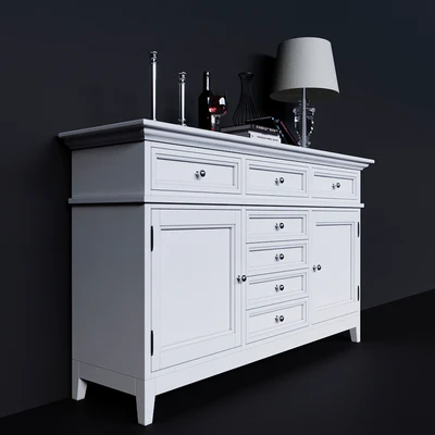 Chest high with facades and drawers center Dantone Home — Ver 3